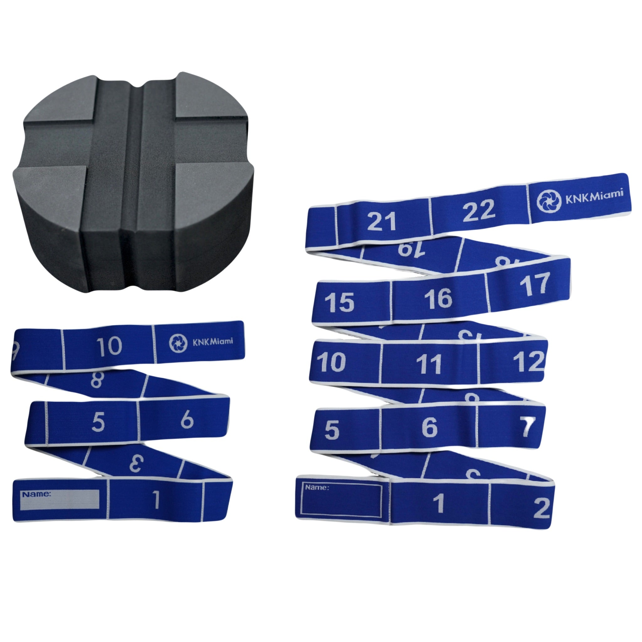 CIRCULAR YOGA BLOCK + 2 ULTRA BUNDLE (12 & 24 Loops Heavy Resistance Stretch Bands)