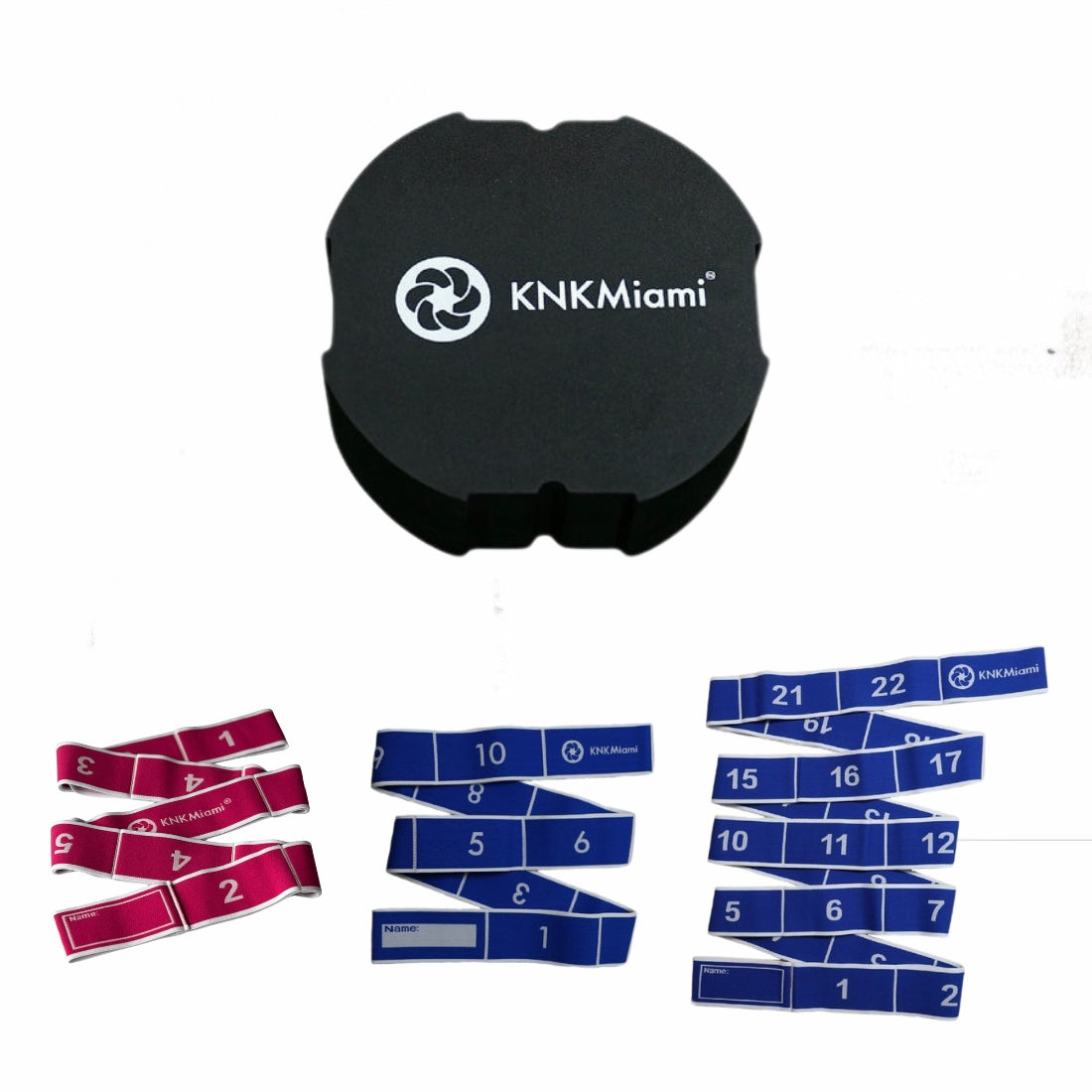 CIRCULAR YOGA BLOCK + 2 ULTRA PRO BUNDLE (12 & 24 Loops Heavy Resistance + 11 Loops Light Resistance Stretch Bands)