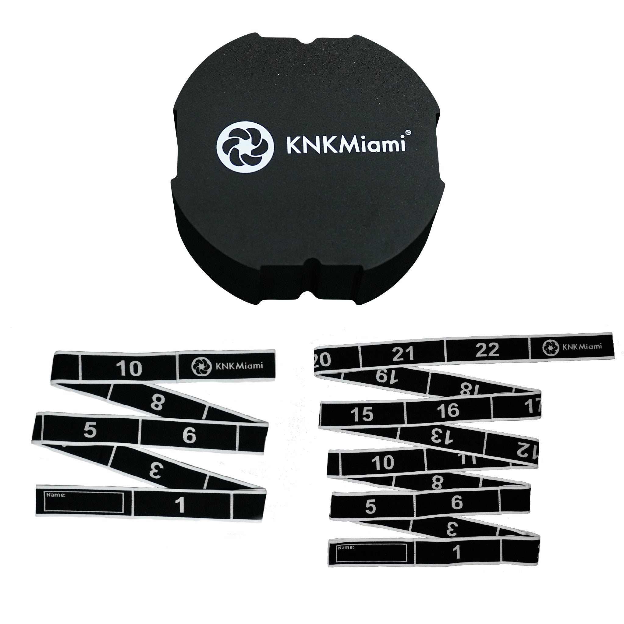 CIRCULAR YOGA BLOCK + 2 PREMIUM BUNDLE (12 & 24 Loops Light Resistance Stretch Bands)