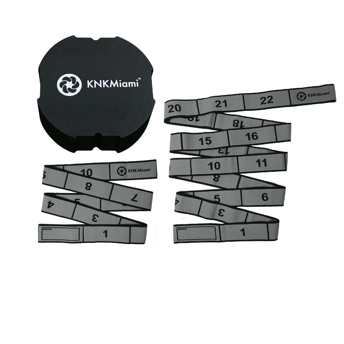 CIRCULAR YOGA BLOCK + 2 PLATINUM BUNDLE (12 & 24 Loops Medium Resistance Stretch Bands)