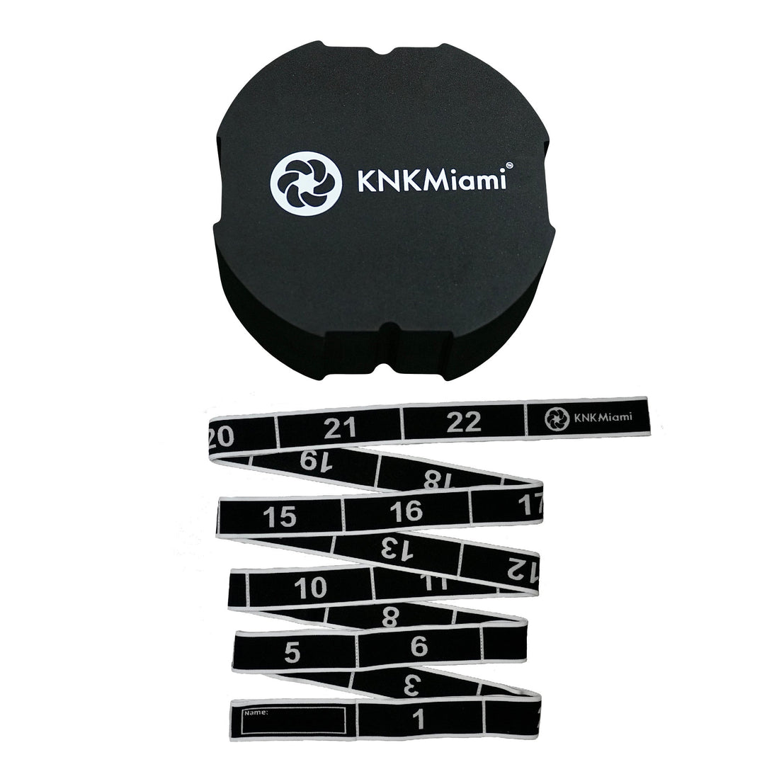 CIRCULAR YOGA BLOCK + PREMIUM BUNDLE (24 Loops Light Resistance Stretch Band)