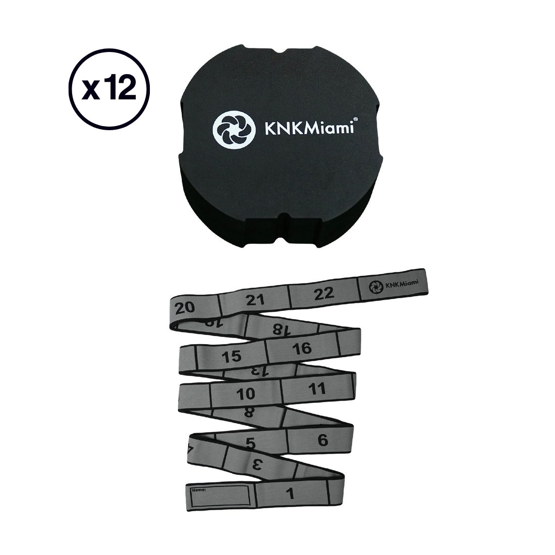 PAY 10 GET 12 - CIRCULAR YOGA BLOCK + PLATINUM BUNDLE (24 Loops Medium Resistance Stretch Band)