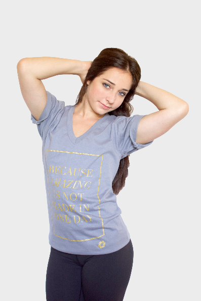 Amazing Print V-Neck (American Apparel)