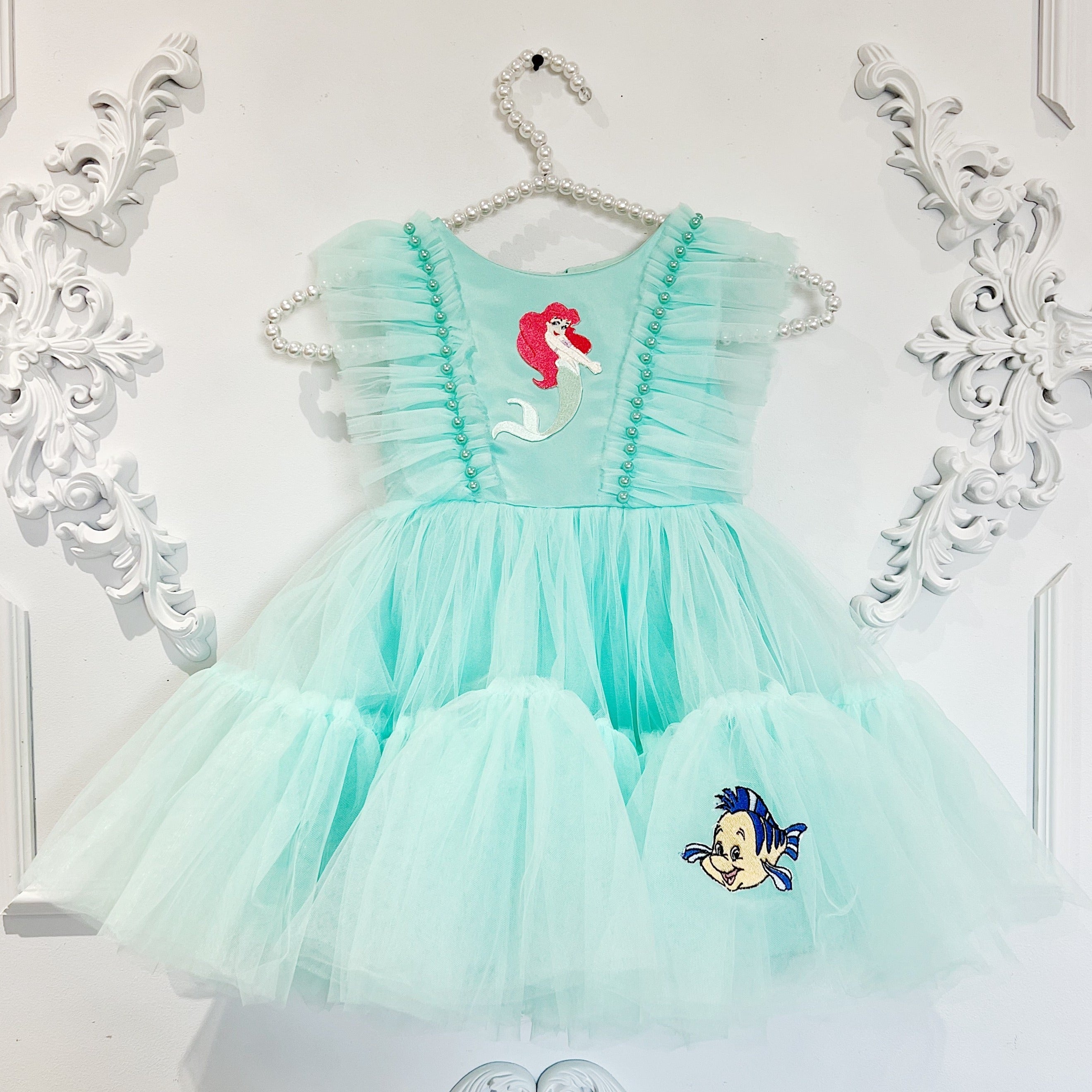 Little Mermaid Teal Dress