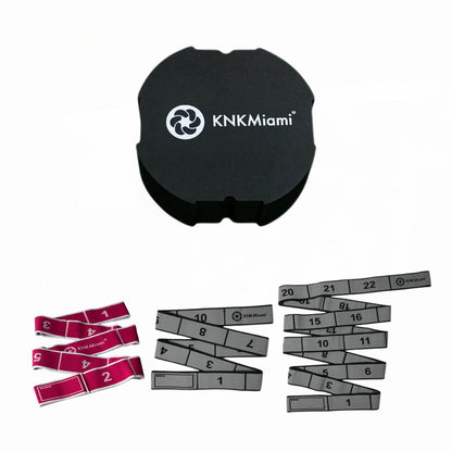 CIRCULAR YOGA BLOCK + 2 PLATINUM PRO BUNDLE (12 &amp; 24 Loops Medium Resistance + 11 Loops Light Resistance Stretch Bands)