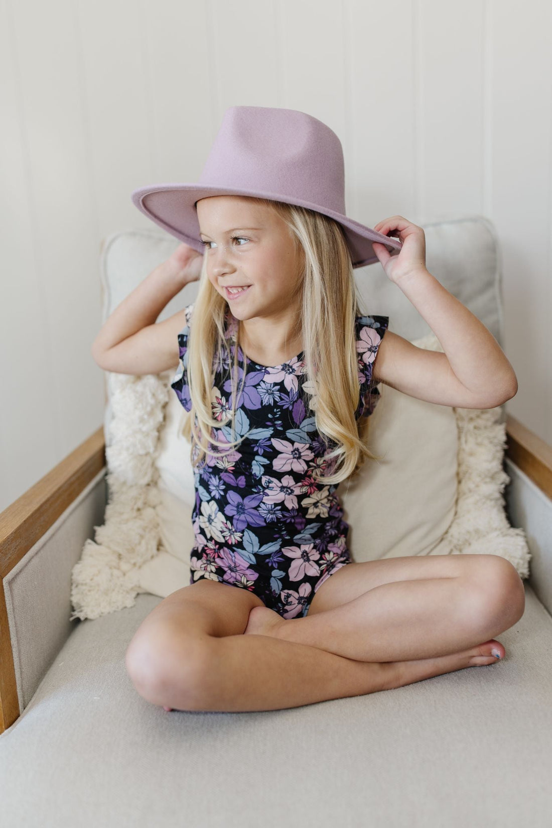 Purple Floral Leo